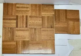 Abc1701 Bruce Oak Parquet Chestnut Smooth 1/4 Inch X12 Floor Tiles 10 Sq Ft -
