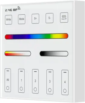 Wr01rf Btf-lighting Wireless 2.4g Rf 4 Zones Rgb Rgbw Rgb/rgbw Remote White