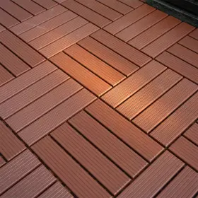Btmway 744110321531 Dark Brown 1 Ft. X All-weather Plastic Outdoor Interlocking Deck Tiles Str