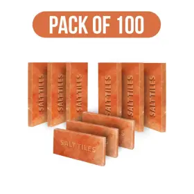 Bsw-hst-8x4x1-100 Build Salt Wall Himalayan Tiles 8x4x1 Bricks 100 Pack Ideal For Spa Therapy Center