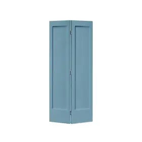 Calhome 197819018620 36 Inch X 80 1 Panel Shaker Dignity Blue Painted Mdf Composite Bi-fold Clo