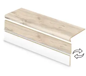 01d-ca78096 Cap A Tread 2 Pack Vinyl Overlay Stair And Reversible Riser Kit Navarra Mapl