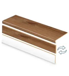 T2-3689 Cap-a-tread Burnt Oak 47 Inch L X 12.15 W 2.28 In Vinyl Stair T2 3689