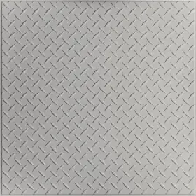 V3-dia-22sto-6 Ceilume Drop Ceiling Vinyl Tiles 2ft X Square Modern Diamond Plate Stone Gray