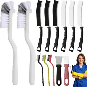 0485 Ceuissp 13pcs Crevice Cleaning Brush Set Multifunctional Tools Hard Br