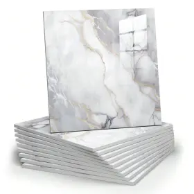 Cls-081-30 Chejiaye 30 10pcs Marble Peel And Stick Backsplash Waterproof Washroom Wall Pane