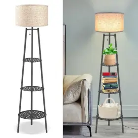 Cy-029 Chengyin Technology Tripod Floor Lamp With Shelves Standing Tall Lamparas Black 1pack