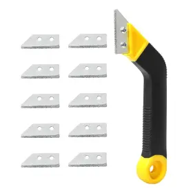 Chihutown 607535858023 Tile Grout Saw Angled With 10 Pieces Extra Blades Replacement Gro