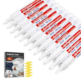 Chimuyu 309272815870 Grout Pen 12 Pack Water Based Tile Marker Repair Pens White