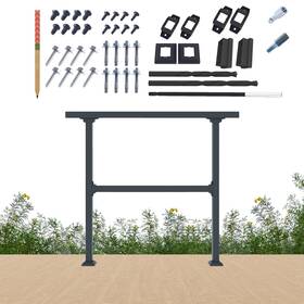 Chr Fr4-36v2 Cr Fence And Rail Horizontal Metal Deck Railing 4ft Wide Residential Handrail