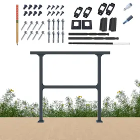 Fr4-36v2 Chr Cr Fence And Rail Horizontal Metal Deck Railing 4ft Wide Residential Handrail