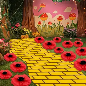 Mz-chunful-3915 Chunful 94 X 39 Inch Yellow Brick Floor Inches Red Black Mz-chunful-3915 Chunful 94 X 39 Inch Yellow Brick Floor Inches Red Black