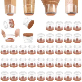 Chunzexijiaotao36lclear Chunzexi 36 Pack Chair Leg Floor Protectors For Hardwood Floors Silicone Fel