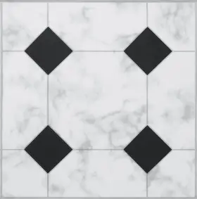 Pcs-12 Ciciwind Dp1101 Peel And Stick Floor Tiles 12 Inch X Self Adhesive Black White Marbl