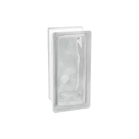 Clearly Secure 445042726793 Glass Block Wave Pattern For Windows Walls Bathroom 3.75 Inch X 7.75 3.12 10-pk