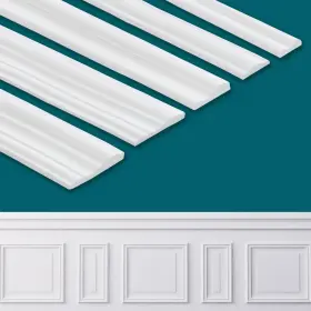 Jn1844-60 Coengwui Peel And Stick Wall Molding Trim Lightweight Chair Rail Wainscoting