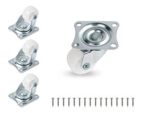 Cofufu Cf-caster01 1 Inch Low Profile Caster Wheels Set Of 4 No Noise Casters For Furniture With Po