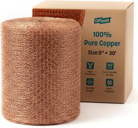 Coldbreak Cb-mesh30 Copper Mesh Rodent Control 5 Inch X 30ft Rustproof Wool Roll For W