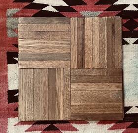 Color Tile 7701212 Honey Classic Parquet Flooring Vtg 1 Sq Ft 6 Inch X6 X 5/16 7-finger