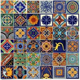 Color Y Tradici N 817315013058 100 Mexican Ceramic Tiles Handmade Talavera