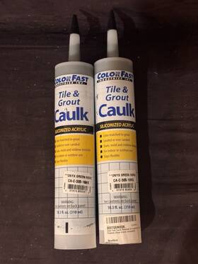 Colorfast Ca-c-305-1ons Lot Of 2 Tile And Grout Caulk Onyx Green Nsnd 10.3oz Each