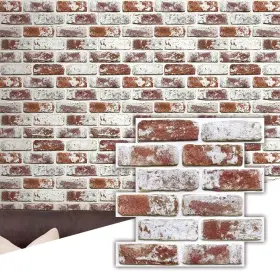 Com-c199 Commomy 10 Pcs 3d Faux Brick Wall Panels -11.8 Inch X11.8 Small Size Thin Pvc Peel And St Com-c199 Commomy 10 Pcs 3d Faux Brick Wall Panels -11.8 Inch X11.8 Small Size Thin Pvc Peel And St