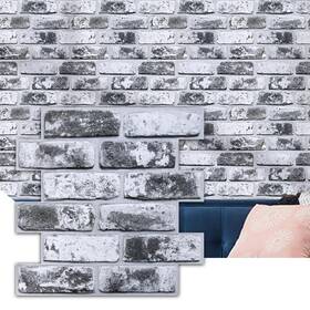 Commomy Com-c200 3d Faux Brick Wallpaper Peel And Stick - 10 Pcs 11.8x 11.8 Small Size