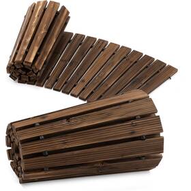 Cosiest H1006002-1 6ft Wooden Garden Pathway Curve Roll Out Anti-slip Walkway For Outdoor Decor