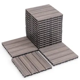 Hcst02796 Costway 18pcs Interlocking Deck Tiles Anti-slip Floor For Poolside All Weather