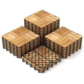Hcst06831 Costway 30 Pcs Interlocking Flooring Tiles Floor Decking For Patio Acacia Wood Outdoor Hcst06831 Costway 30 Pcs Interlocking Flooring Tiles Floor Decking For Patio Acacia Wood Outdoor