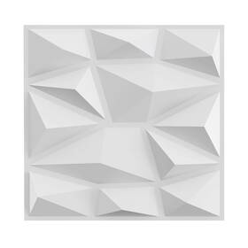 Costway Us-2hcst09799 50 Pack 3d Wall Panels Pvc Diamond Textured Tiles For Diy Painting