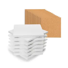 Lpchg93jrw Coymos Ceramic Tiles For Crafts Coasters - 12pcs Blank Unglazed White Pa Inch