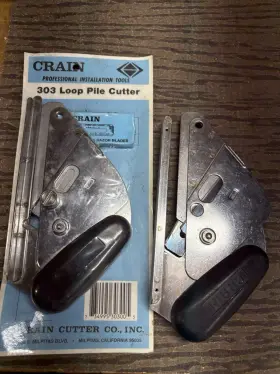 Crain 734995303005 Carpet No 303 Loop Pile Cutter - New In Package Plus One Used Bonus Crain 734995303005 Carpet No 303 Loop Pile Cutter - New In Package Plus One Used Bonus