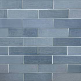 Cruz Bay Studio Be3blueg Be3 Bedouin - 4 Inch X 12 Brick Wall Tile Glossy Blue