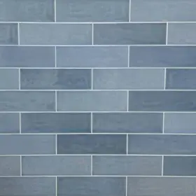 Be3blueg Cruz Bay Studio Be3 Bedouin - 4 Inch X 12 Brick Wall Tile Glossy Blue