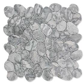 Cruz Bay Studio Xc3dv Xc3 Coin Marble - 11 Inch X Pebble And Rock Floor Grey