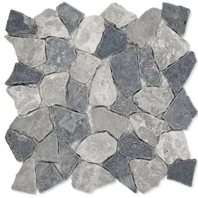 Xr3grb Cruz Bay Studio Xr3 Fit Mosaic - 11 Inch X Pebble And Rock Floor Grey Blend