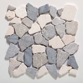 Cruz Bay Studio Xr3rlgw Xr3r Fit Mosaic - 11 Inch X Pebble And Rock Floor Light Grey /