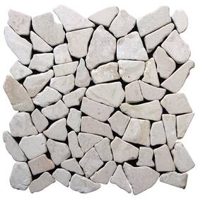 Cruz Bay Studio Xr3rwh Xr3r Fit Mosaic - 11 Inch X Pebble And Rock Floor Off White