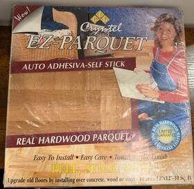 Cryntel Bkk-11965 Ez-parquet Solid Wood Self Stick Chestnut Tiles 12x12in 10pcs 10sqft