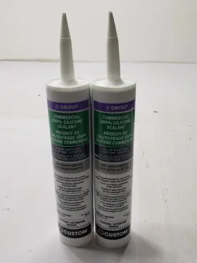 Custom Building Products 010186778471 Lot Of 2 Commercial 100% Silicone Sealant 3 Grout 543 Driftwood 10.1 Fl. Oz Custom Building Products 010186778471 Lot Of 2 Commercial 100% Silicone Sealant 3 Grout 543 Driftwood 10.1 Fl. Oz