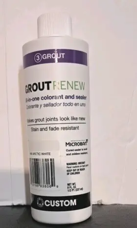38941 Custom Building Products Polyblend Grout Renew Colorant Arctic White Flooring Tile Repair Microban
