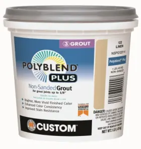 Nspg1221-4 Custom Building Products Polyblend Plus Non-sanded Tile Grout Linen Color 1 Lb. -