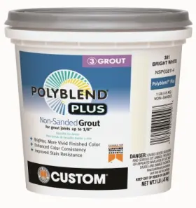 Nspg3811-4 Custom Building Products Polyblend Plus Non-sanded Grout White 1 Lb. -