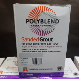 Pbg1157-4 Custom Building Products Lot Of 5 Polyblend 7 Lb Sanded Tile Grout Platinum #115