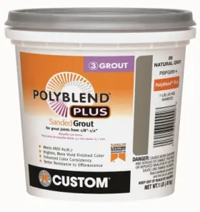 Pbpg091-4 Custom Building Products Polyblend Plus Sanded Grout Gray 1 Lb. -