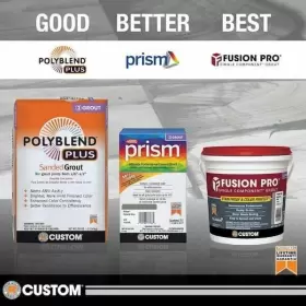 Pbpg38225 Custom Building Products Polyblend Plus #382 Bone 25 Lb. Sanded Grout Covers 688 Sq. Ft. - Free Shippin