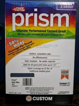 Pg64517t Custom Building Products Prism #645 Steel Blue Ultimate Performance Cement Grout 17 Lb