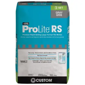 Plrsg30 Custom Building Products Prolite 30 Lb. Gray Premium Rapid Setting Large Format Tile Mortar