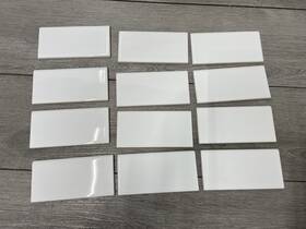Daltile 0190s4369mod1p2 Lot Of 12 6 Inch X 3 Glossy Ceramic Bullnose -arctic White